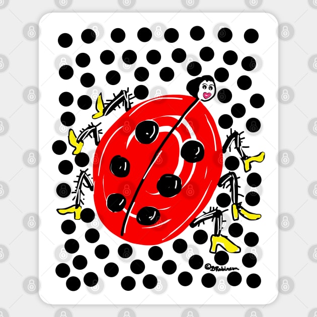 Ladybug in heels Sticker by BRobinson